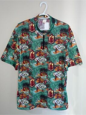 Vintage 90s Sugoi Aloha All-Over Print Cycling Jersey 1990s (A3)
